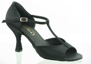 Ladies latin zm black satin + stability correction