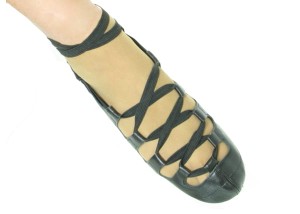 irish dance shoes black leather + gum sole