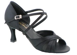 Ladies latin pas4g black satin