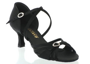 Ladies latin x-208 black satin
