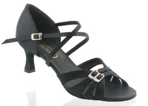 Ladies latin pas2-101 black satin