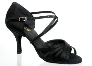 Ladies latin pas4 black satin