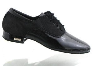 men's ballroom ms-classic-pro-10 black suede leather + patent