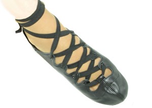 scottish ballet shoes black leather