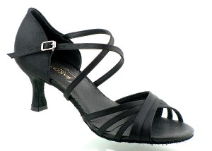 ladies latin pas4 black satin + stability correction