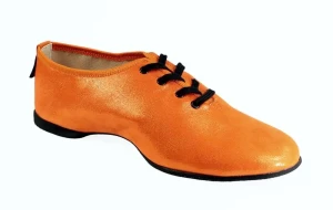 jazz dance shoes orange leather