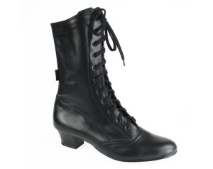 Folk boots women's black leather