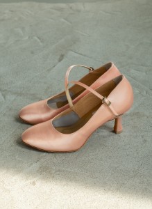 Ladies ballroom proficz std-03 - salmon satin