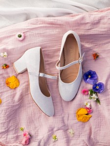 mary jane silver glitter