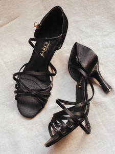 ladies latin x black satin + stability correction