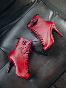 high heels julia cherry leather