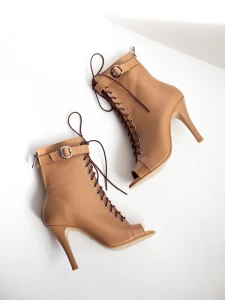 high heels julia camel leather