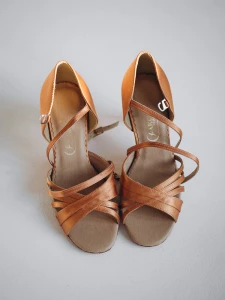 ladies latin pas4 flesh satin