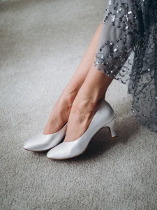 ladies ballroom std-V white satin